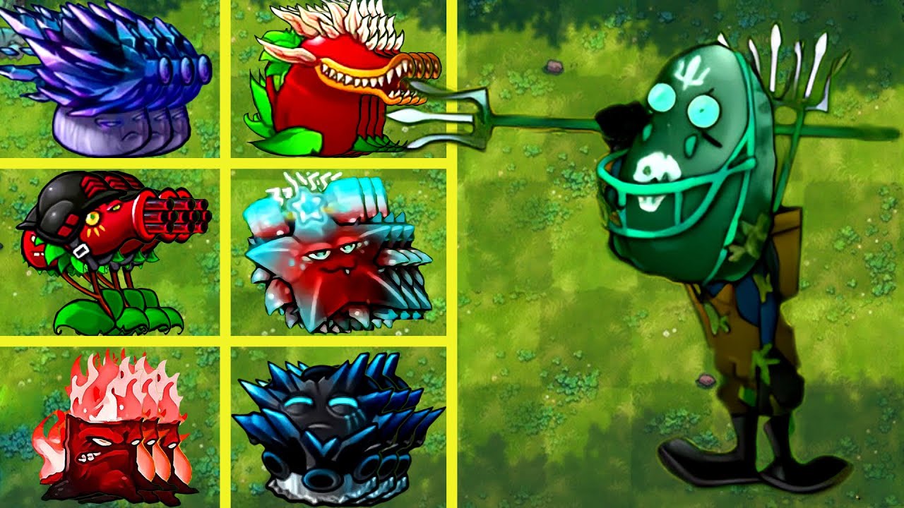 5 All Fusion Ultimate Plants Vs 1 Trident Nut Zombie - Who Will Win ...