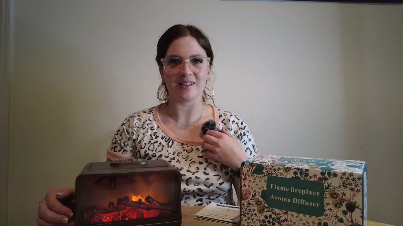 Fireplace Ultrasonic Humidifier - Essential Oil Diffuser-Flame