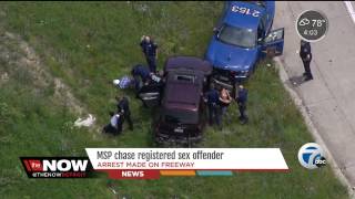 Michigan State Police chase registered sex offender