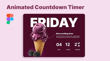 Figma Animated Countdown Timer | Beginner Friendly