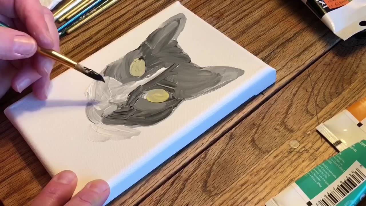 Tuxedo cat Painting Cat artist How to Paint Cats Tuxedo cat Painting Cat artist How to Paint Cats