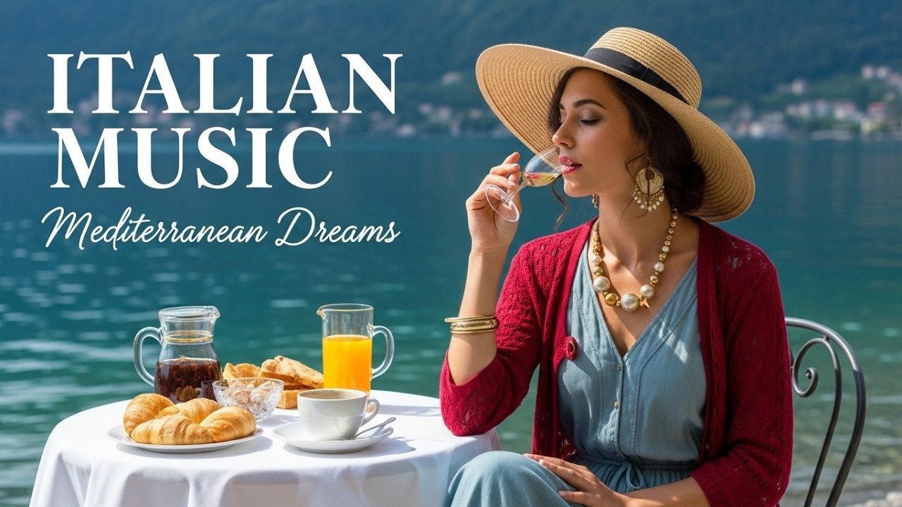 🎶 Italian Vibes & Mediterranean Music 🎶 1+ Hours Scenic Amalfi Coast & Lake Como Relaxation 2K