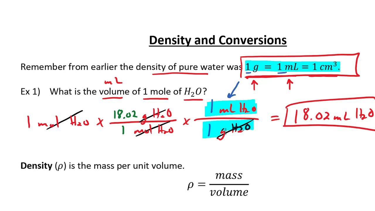 MTH171 - Lecture 46 - Density & Conversions - YouTube