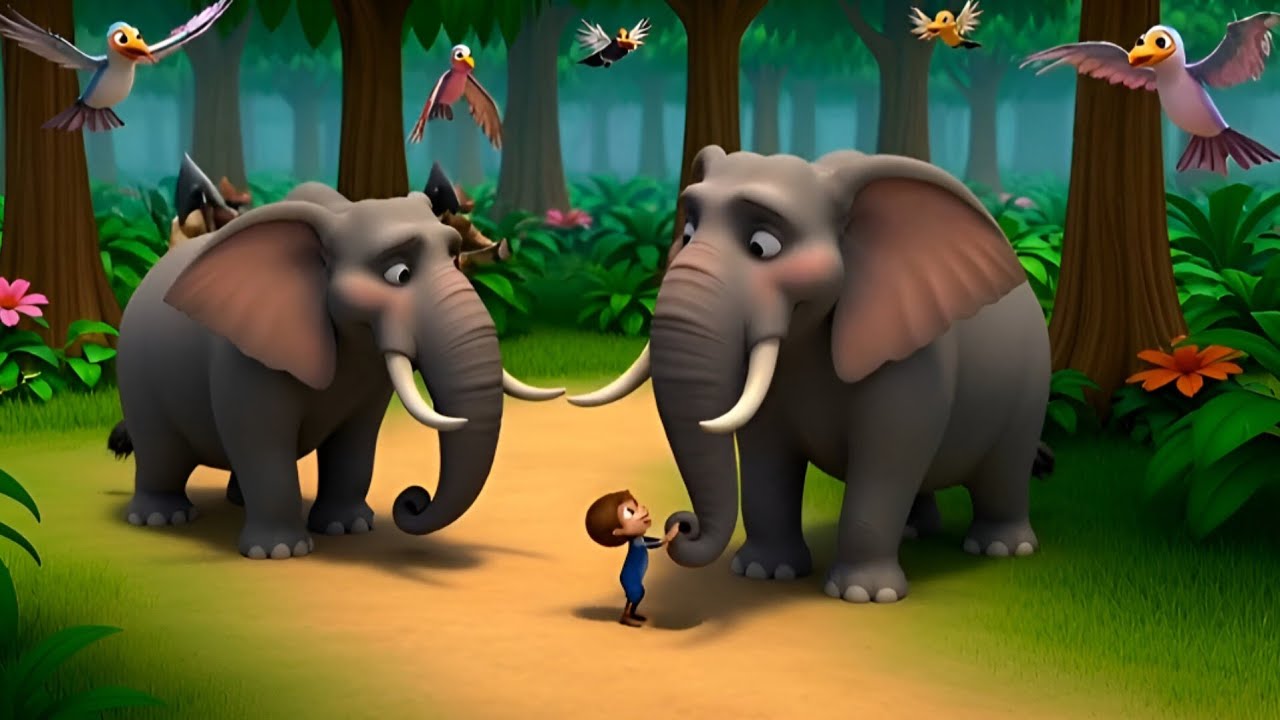 Ant Saves The Elephant | Jungle Animals Vs Hunters | Hathi Aur Chonti Ki Kahani🐜🐘🦒