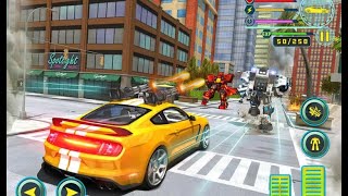 Amazing Rhino Robot Car Transforming | US Police City Battle Transform Robot Car Rhino GamePlay screenshot 4