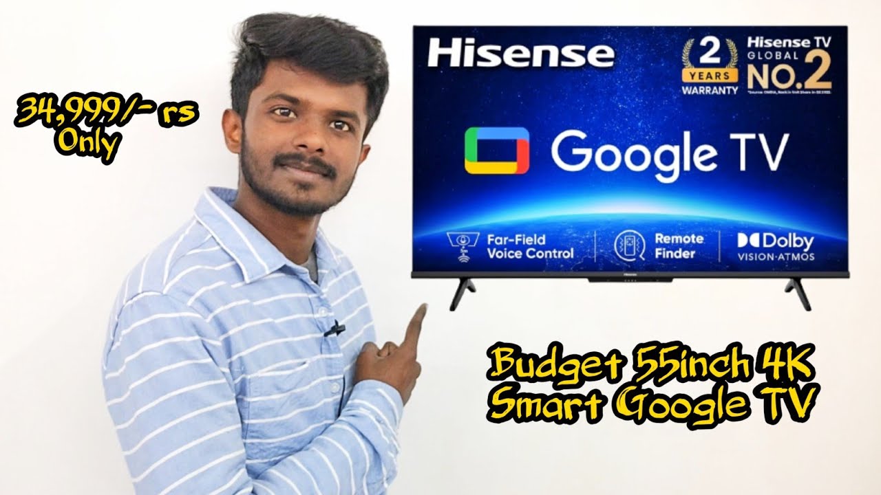 HiSense 55inch 4K Smart Google TV | Budget Smart TV