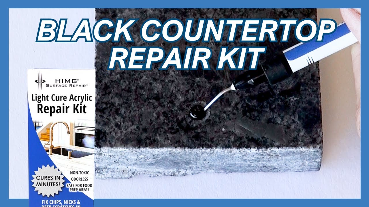 How to Fix a Hole in Your Black Countertop with HIMG Surface Repair Kit ...