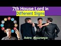 7th House Lord in Different Signs