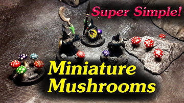 Simple Miniature Mushrooms (No Clay) for Wargaming & D&D | Terrain Tutorial (Gloomspite Gitz)