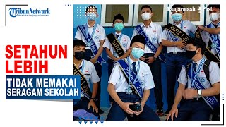 Setahun Lebih Tak Dipakai ke Sekolah, Seragam Putih Biru Zikra Nyaris Tak Muat