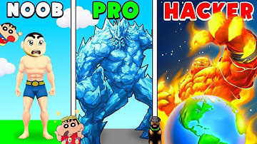 NOOB VS PRO VS HACKER IN SNOW RACE WITH SHINCHAN & CHOP