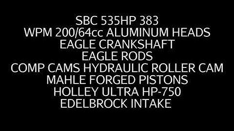 SBC 535HP 383 STROKER ENGINE DYNO RUN FOR JEREMIAH JOHNSON BY WHITE PERFORMANCE AND MACHINE