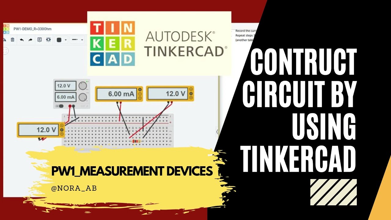 TINKERCAD I CARA MUDAH SIMULASI LITAR SERIES I PW1 MEASUREMENT DEVICES