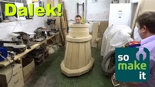 SoMakeIt - Man Rides in Dalek made from wood and an old wheelchair!
