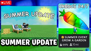 SUMMER UPDATE E MUITOS EVENTOS DE ADM no GROW a GARDEN (ROBLOX LIVE) #growagarden #roblox