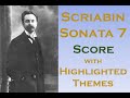 Scriabin Piano Sonata 7 (Themes Highlighted)