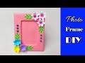 Diy paper photo frame making easy tutorial  how to make a unique photo frame at home