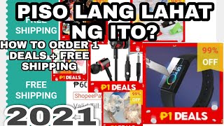 PAANO UMORDER SA SHOPEE NG PISO DEALS AT FREE SHIPPING VOUCHER 2021 1 deals #free