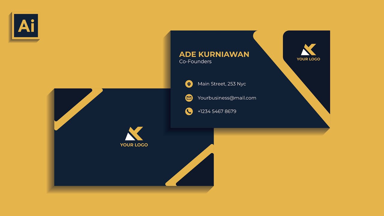 Visiting Card Design Size In Illustrator