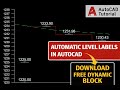 Automatic Profile Elevation Levels block in AutoCAD