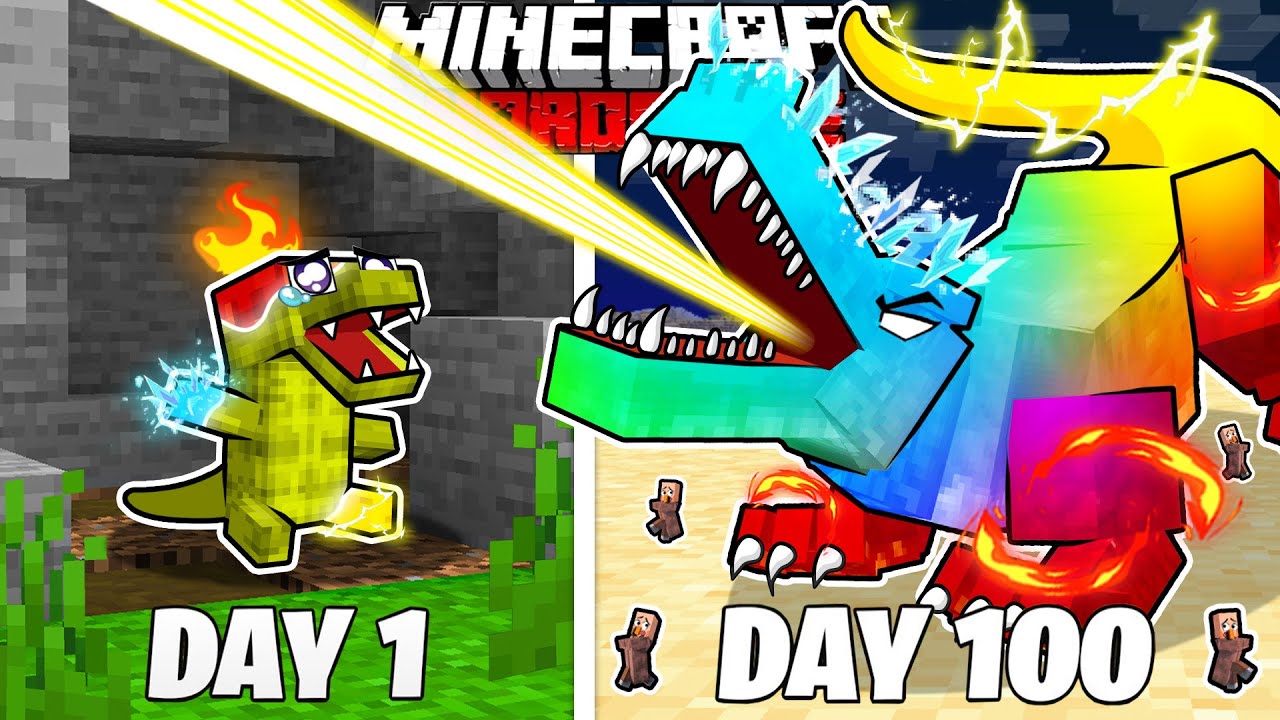 I Survived 100 Days as an ELEMENTAL CROCODILE in HARDCORE