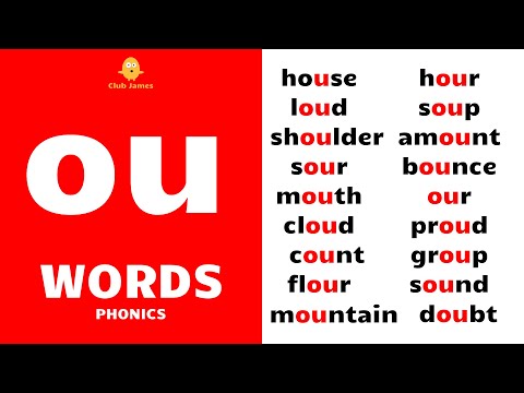 English Phonics - &rsquo;ou&rsquo; words