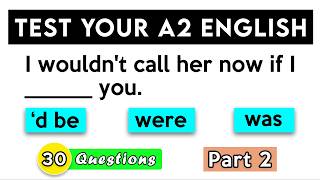 A2 English Test | Test Your English Level | English Level Test | Part 2