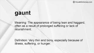 gaunt Meaning