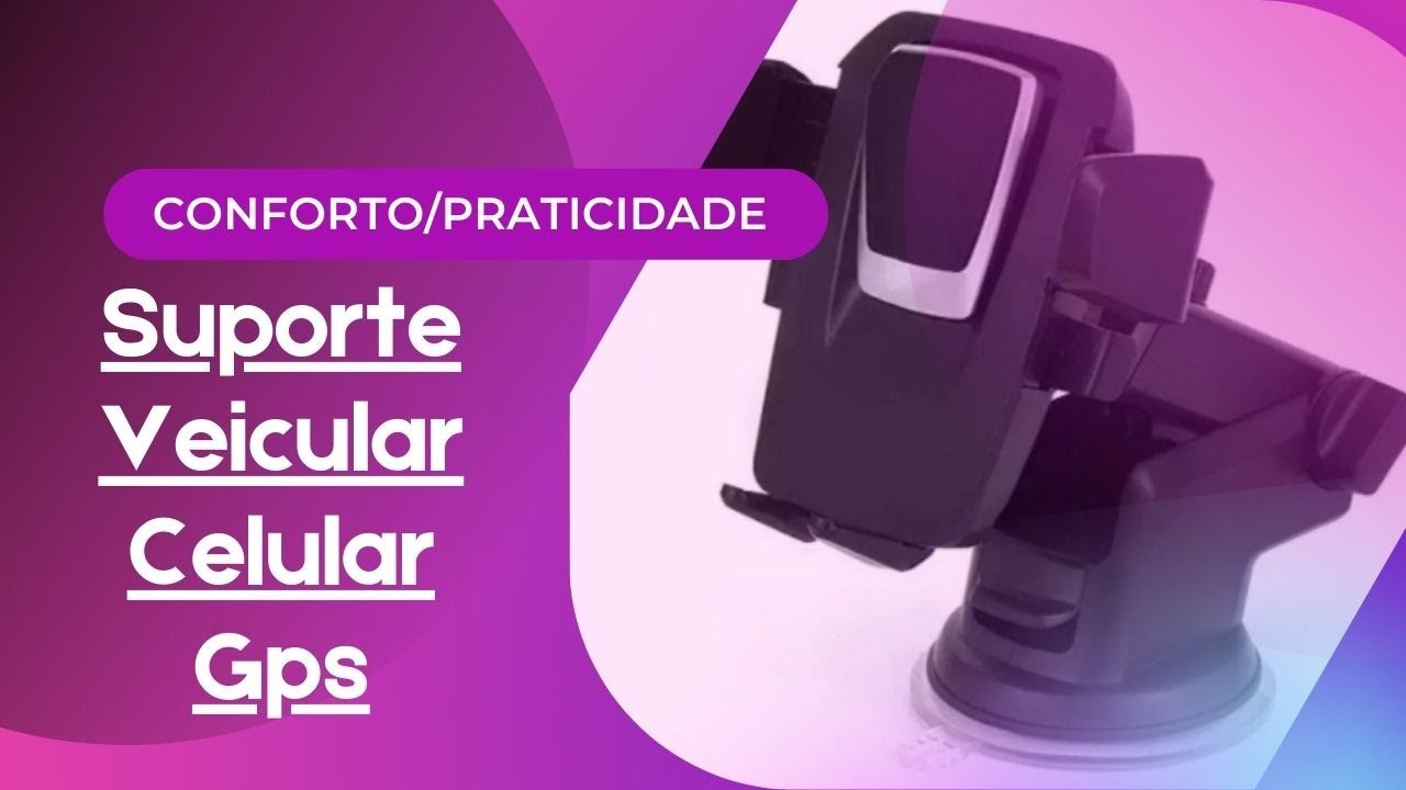 Suporte Celular Carro Veicular Trava Automática Anti Queda