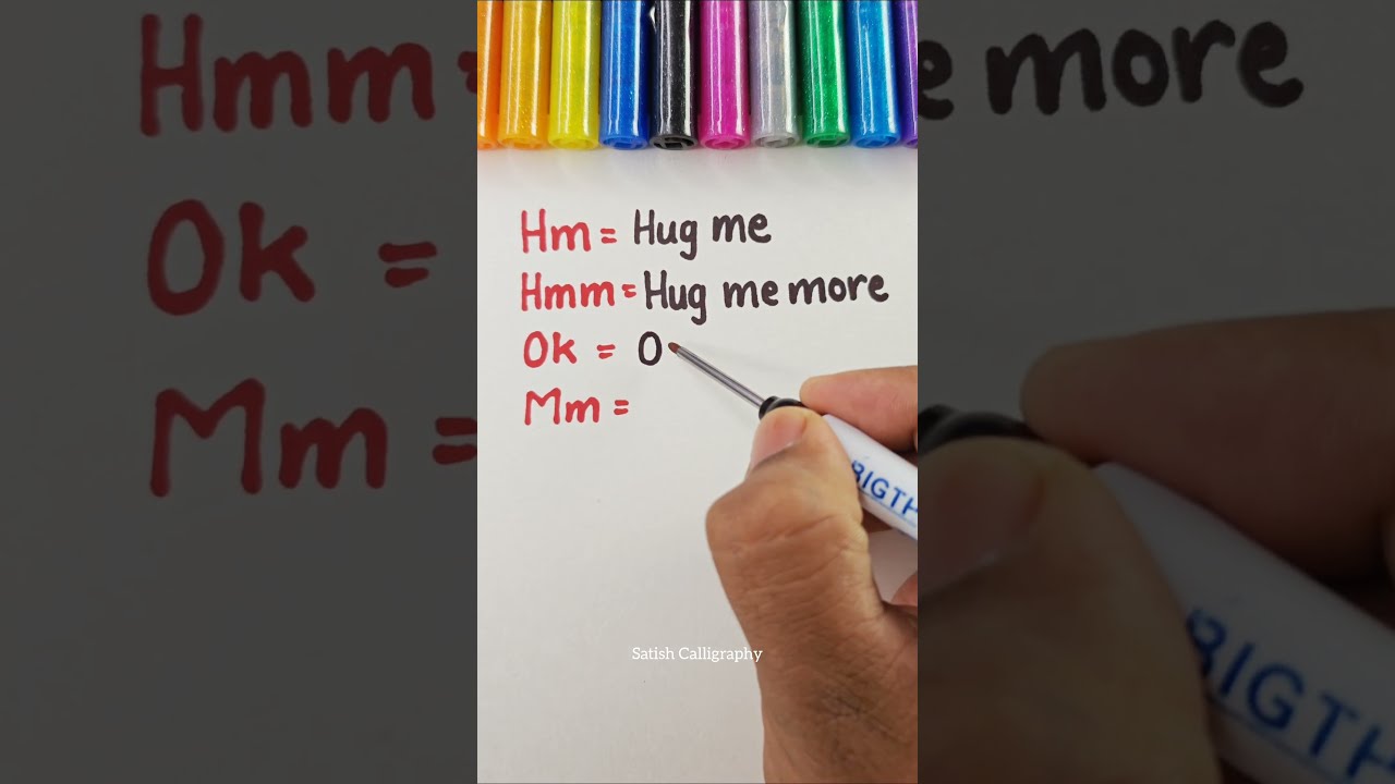 Hmm Shorts Lettering Satishcalligraphy