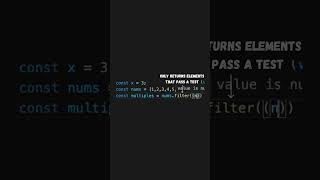 JavaScript ES6: How to find multiples of a number in an array with filter()! Profile