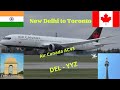 New delhi to toronto  air canada ac43  indira gandhi international airport  toronto pearson