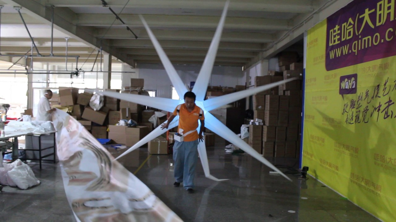 inflatable world inflatable wings star with LED