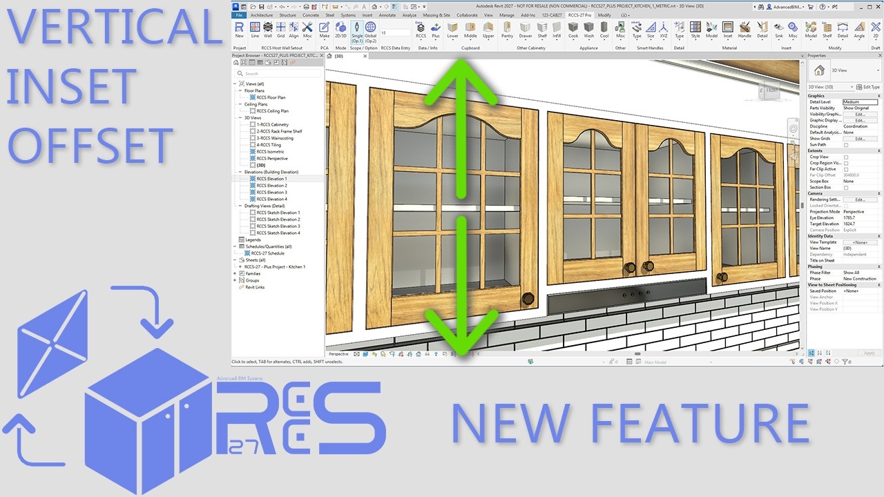 Offset Inset Revit Cabinetry | RCCS-27 Pro (for Revit 2027) : NEW FEATURES ...