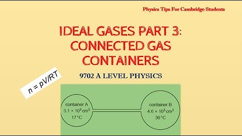 Ideal Gases 3: CONNECTED GAS CONTAINERS