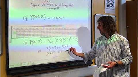 S1 OCR Binomial Distribution January 2011 q5