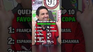 SELEÇÕES FAVORITAS PARA GANHAR A COPA! Top 10! #trivia #futebol #copadomundo #neymar #brasil