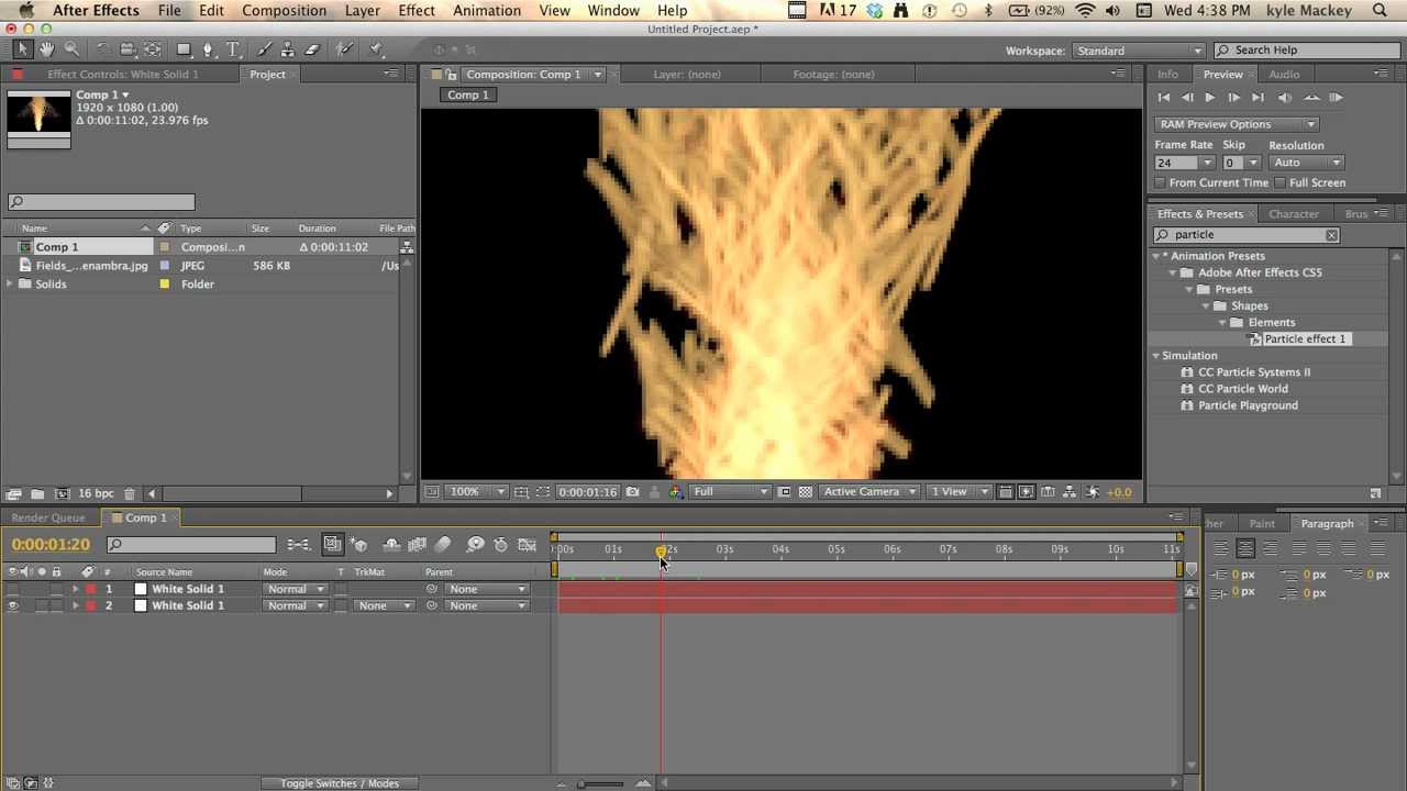 after effects cc particle world