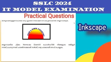 SSLC IT MODEL EXAMINATION PRACTICAL QUESTIONS | INKSCAPE