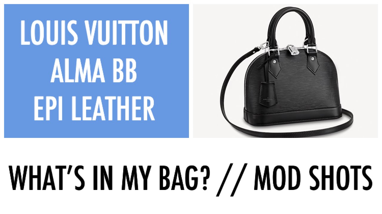 LOUIS VUITTON ALMA BB EPI NOIR, REVIEW & WHAT'S IN MY BAG