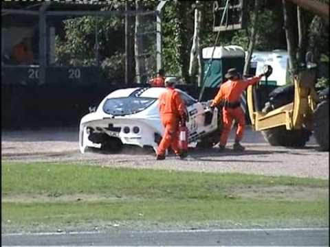 British GT crash at Druids, Oulton Park 2011