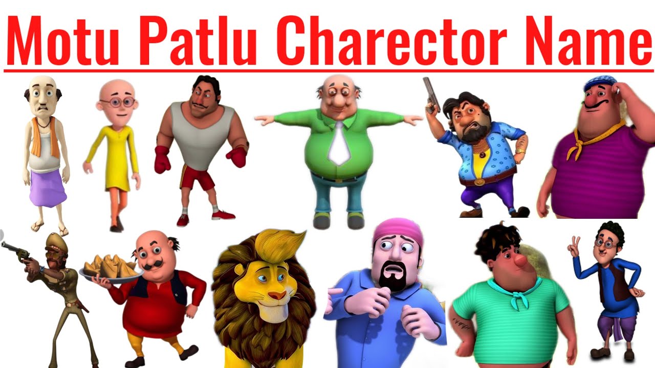 Motu Patlu Charector Names In English and Hindi | मोटू पतलू | Kids Learning Video | Motu Patlu 