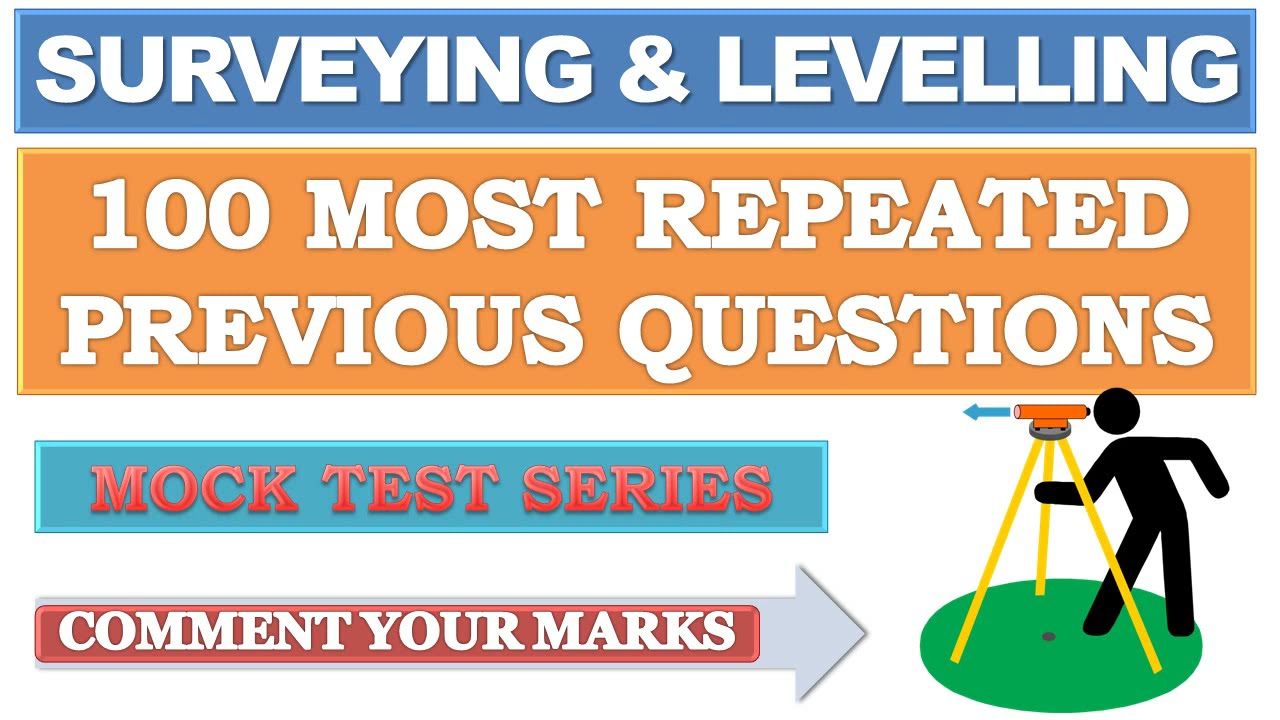 Surveying and Levelling 100MCQ | Civil Engineering MCQ | Overseer | Tracer | KWA | SSC JE