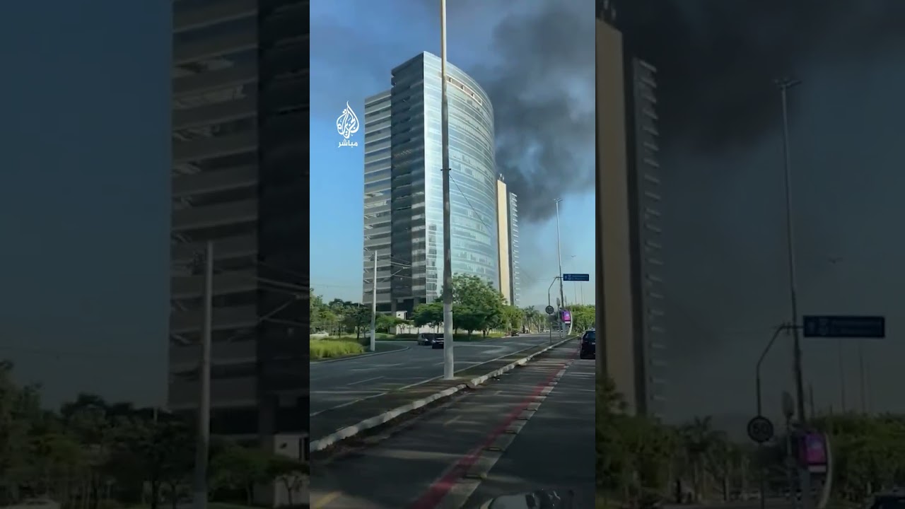 انفجـ.ـ،ـار طائرة بعد سقوطها في شارع مزدحم بمدينة ساو باولو البرازيلية ومقـ،ـتل شخصين