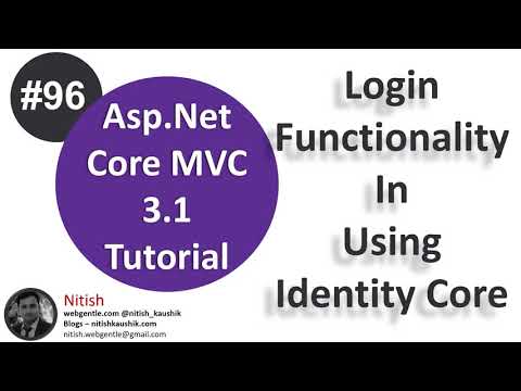 (#96) Login in asp.net core using Identity core framework from scratch | Asp.Net Core tutorial