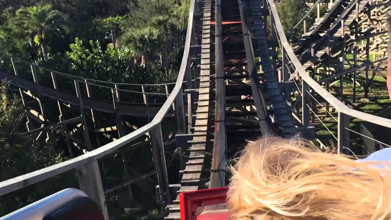 Coastersaurus Legoland Florida wooden roller coaster POV YouTube