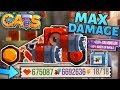 Maxing DAMAGE on a FULLY MAXED MACHINE C.A.T.S - MAX ATTACK Crash Arena Turbo Stars