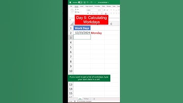 How to get a list of workdays in Excel or Google Sheets #12daysofspreadsheets