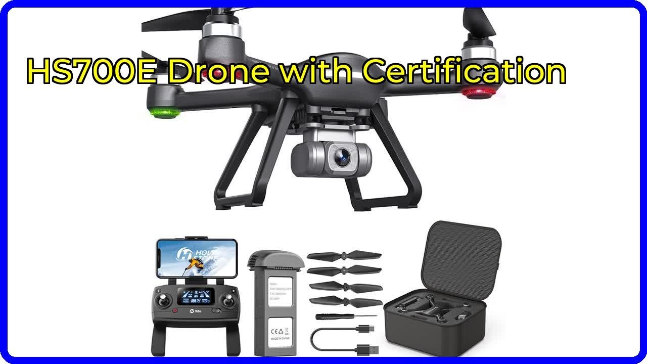 Review: HS700E Drone with Certification. ESSENTIAL details. - YouTube
