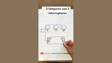 Conexión de 3 lámparas con 2 interruptores #electricidad #apagadores #joserios #shorts